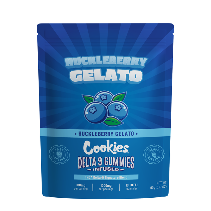 Cookies - D9 THC Gummies - Huckleberry Gelato - 1000mg - 10ct