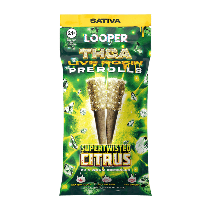 Looper - THCA Live Rosin Pre Roll 2pk - Supertwisted Citrus