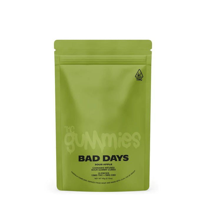 Bad Days - D9 THC Gummies 150mg - Sour Apple Gummies
