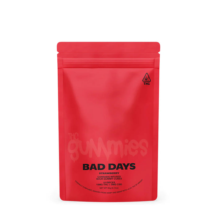 Bad Days - D9 THC Gummies 150mg - Sour Strawberry