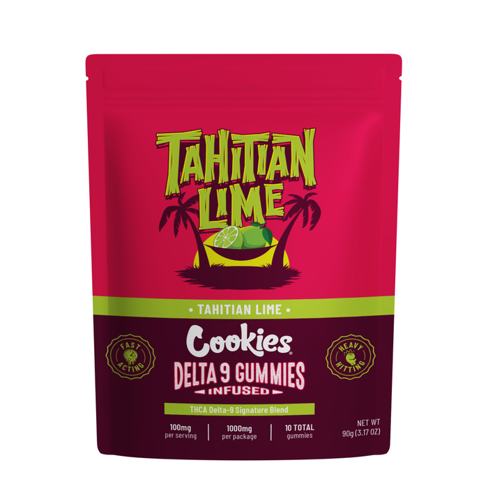 Cookies - D9 THC Gummies - Tahitian Lime - 1000mg - 10ct
