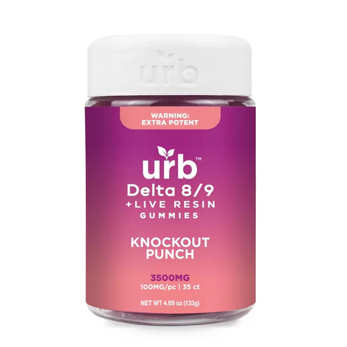 URB - Delta 8/9 Live Resin Gummies 3500mg - Knockout Punch