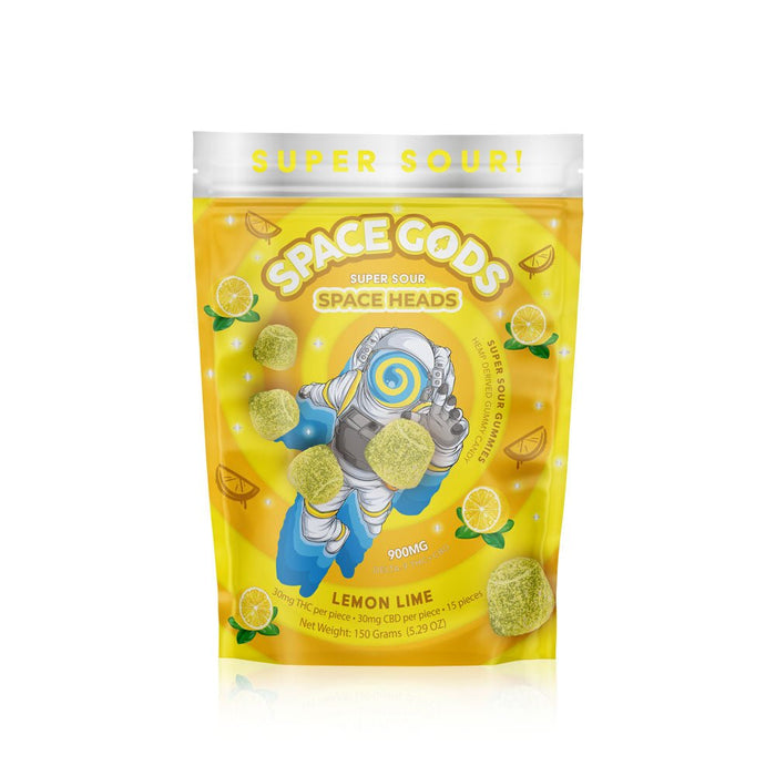 Space Gods - Super Sour Gummies D9+CBD 900mg - Lemon Lime