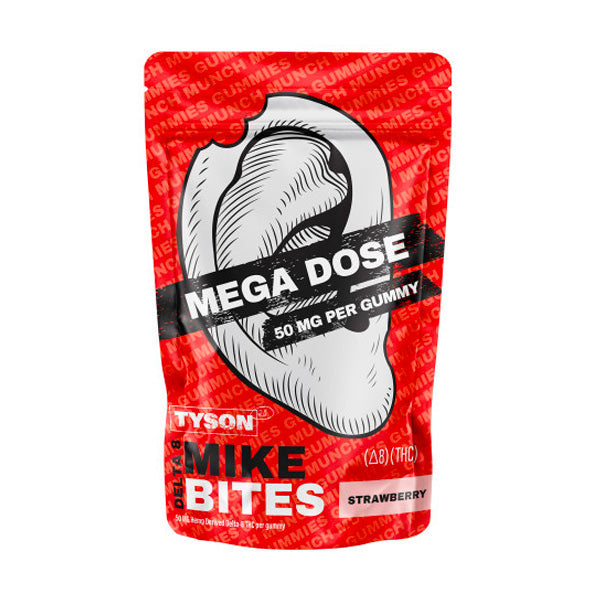 Tyson 2.0 Mike Bites Delta-8 Mega Dose Gummies - 1000mg - Strawberry